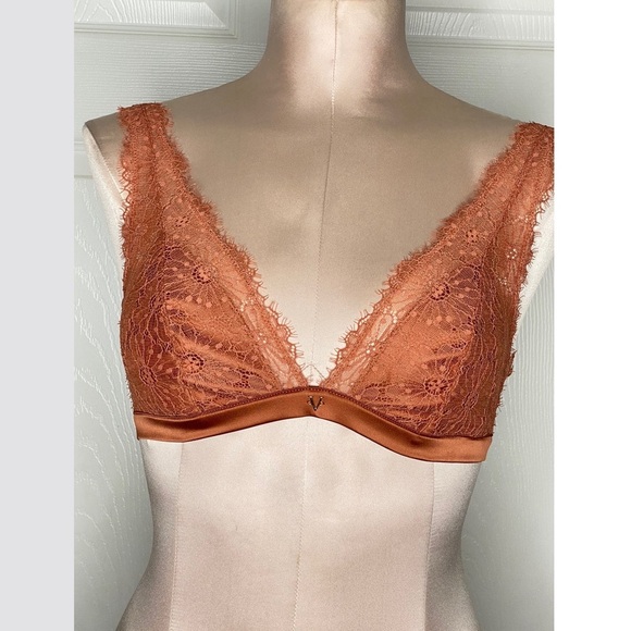 Victoria's Secret Other - Victoria's Secret Lace Bralette Rust Sz S